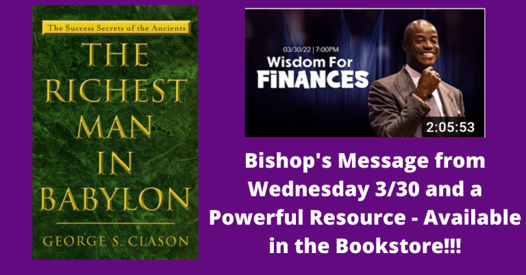 Read more about the article Wisdom for Finances – 3/30/3022
